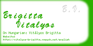 brigitta vitalyos business card